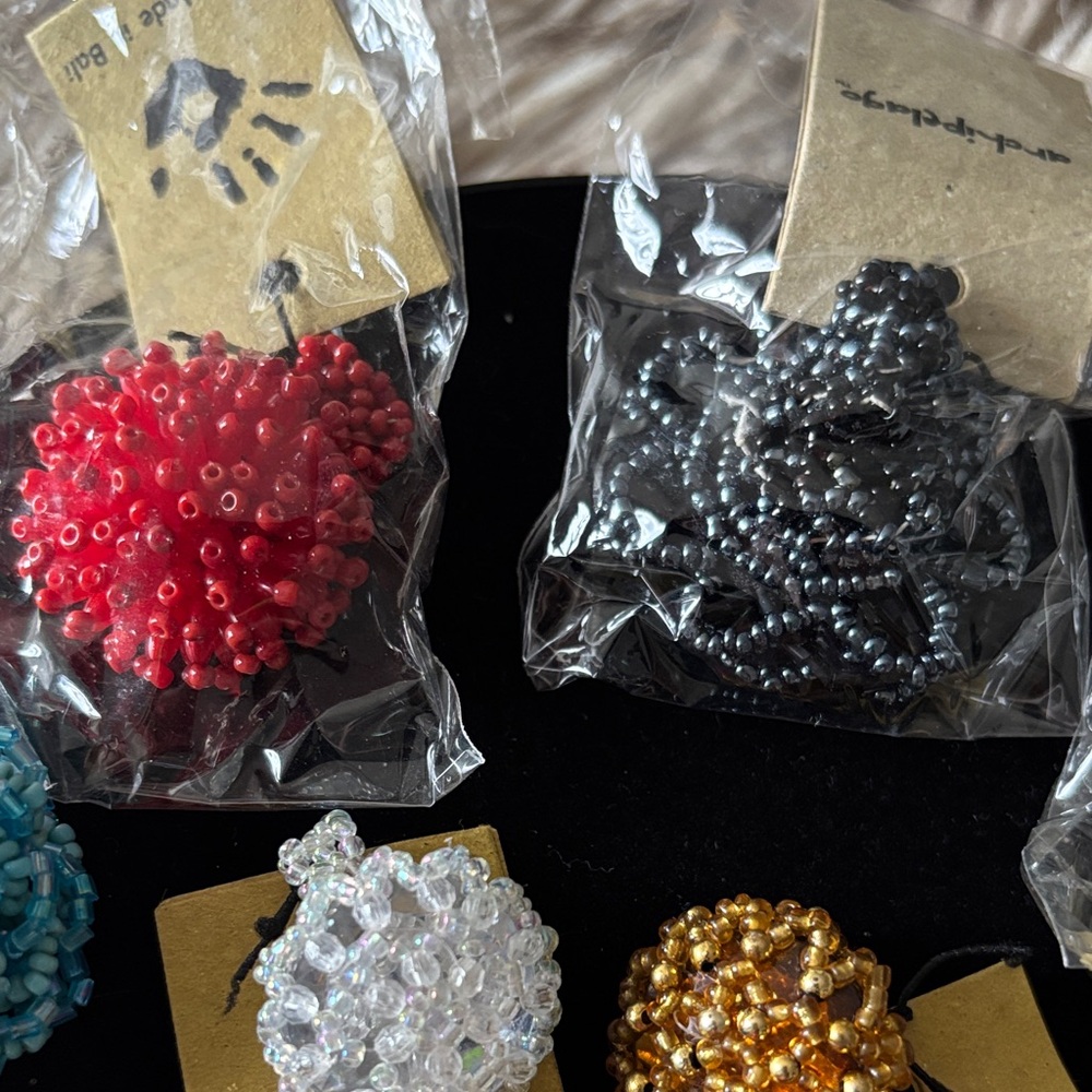 Authentic Bali Colorful Beaded Ring Set - Picture 6 of 6
